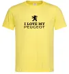 Чоловіча футболка Love my Peugeot logo Лимонний фото