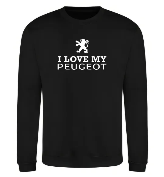 Свитшот Love my Peugeot logo Черный фото