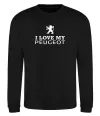 Свитшот Love my Peugeot logo Черный фото