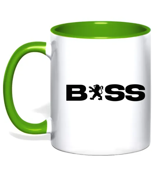 Чашка з кольоровою ручкою Boss Peugeot Зелений фото