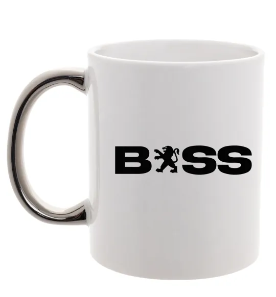 Чашка з кольоровою ручкою Boss Peugeot Срібло фото