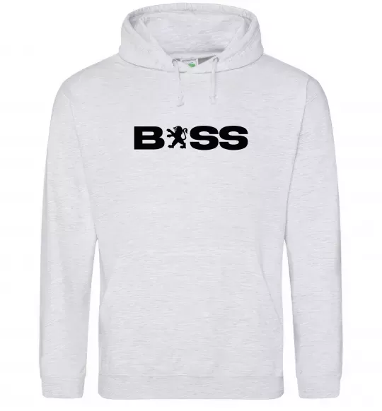 Женская толстовка (худи) Boss Peugeot Серый меланж фото