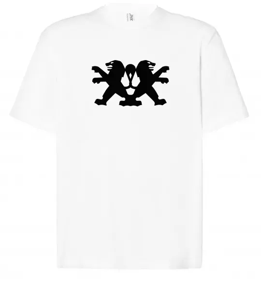 Футболка Оверсайз Peugeot logos Білий фото