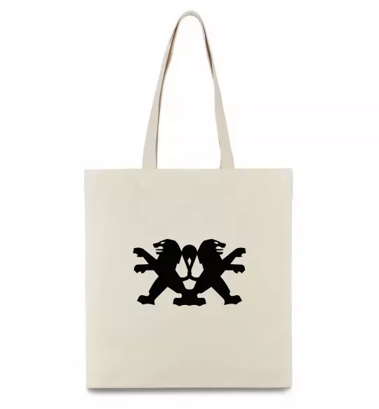 Эко-сумка Peugeot logos Бежевый фото