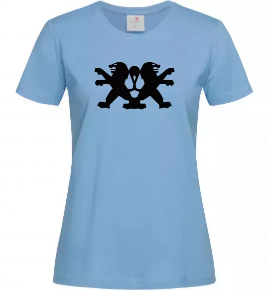 Женская футболка Peugeot logos Голубой фото