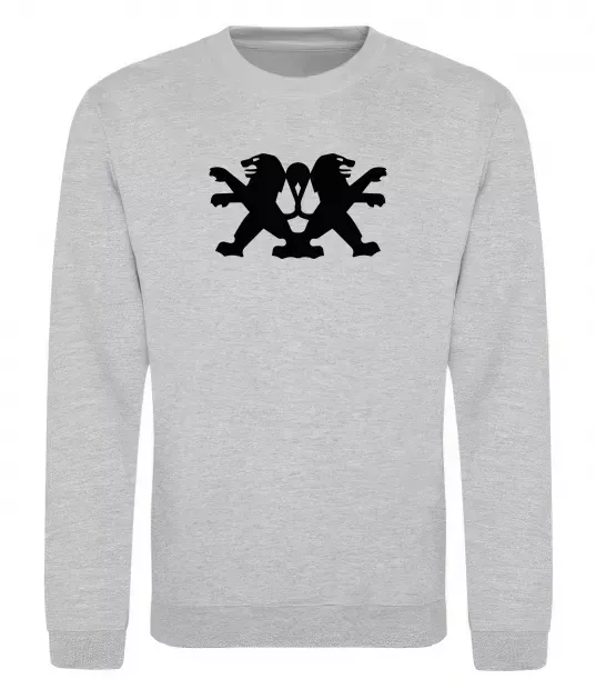 Свитшот Peugeot logos Серый меланж фото