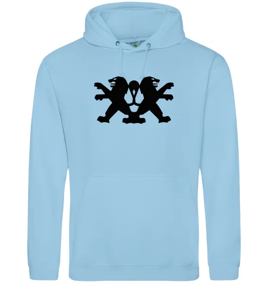 Чоловіча толстовка (худі) Peugeot logos Блакитний фото