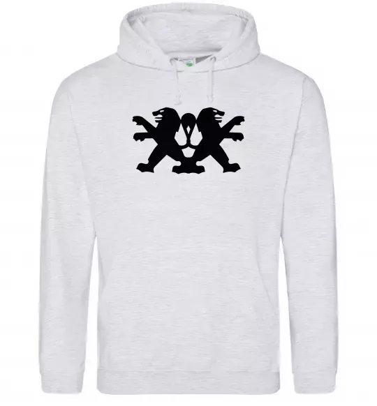 Женская толстовка (худи) Peugeot logos Серый меланж фото