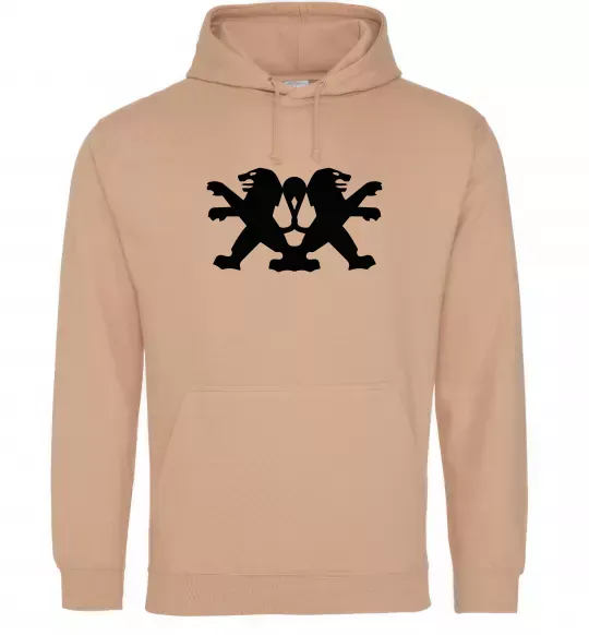 Женская толстовка (худи) Peugeot logos Песочный фото