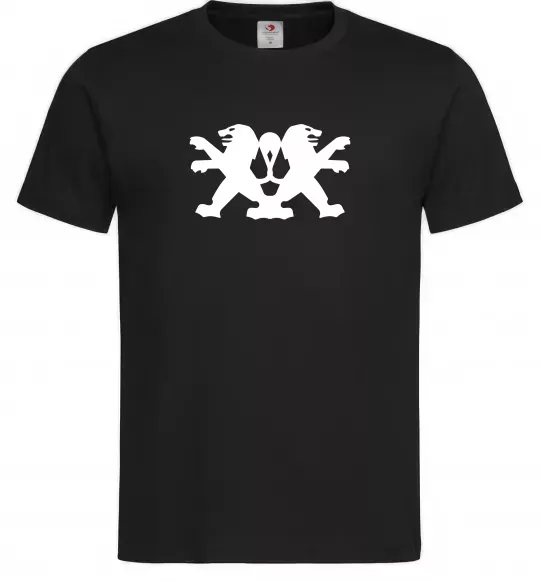 Чоловіча футболка Peugeot logos Чорний фото