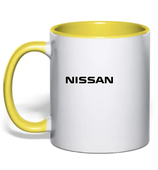Чашка с цветной ручкой Nissan напис Лимонный фото