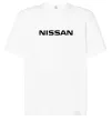Футболка Оверсайз Nissan напис Білий фото