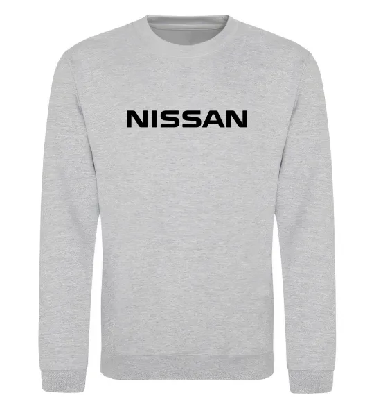 Свитшот Nissan напис Серый меланж фото