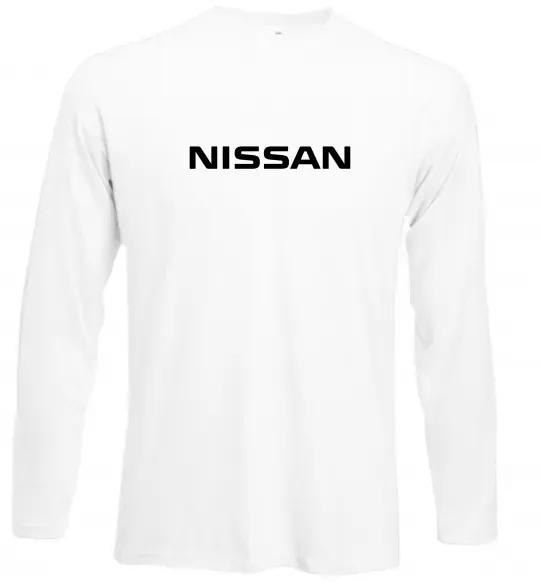 Лонгслів Nissan напис Білий фото