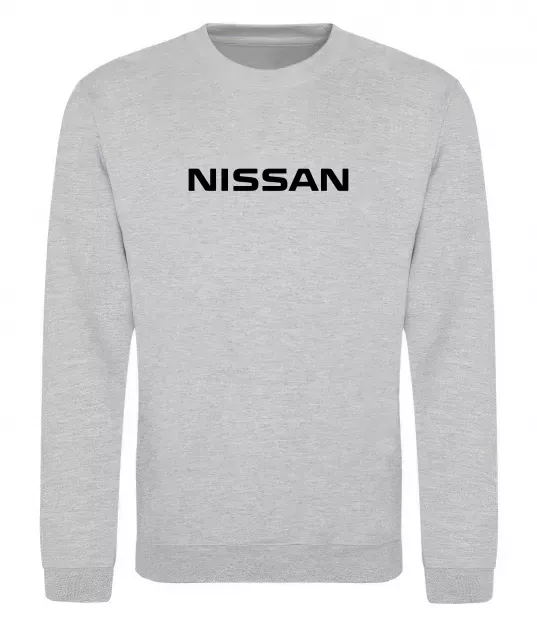 Світшот Nissan напис Сірий меланж фото