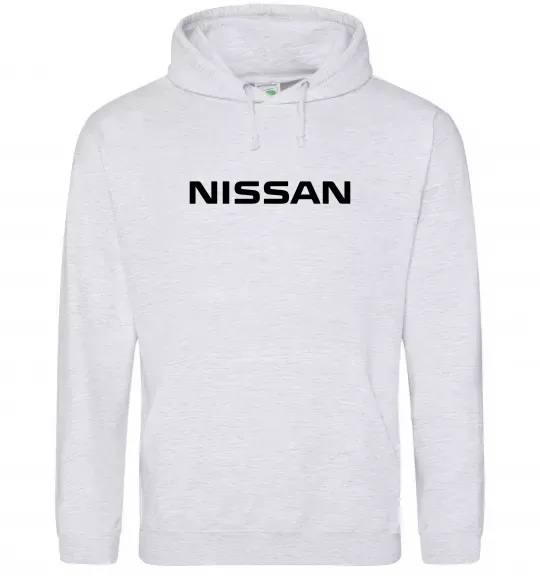 Жіноча толстовка (худі) Nissan напис Сірий меланж фото