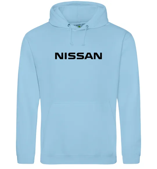Женская толстовка (худи) Nissan напис Голубой фото