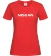 Женская футболка Nissan напис Красный фото