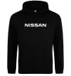 Чоловіча толстовка (худі) Nissan напис Чорний фото