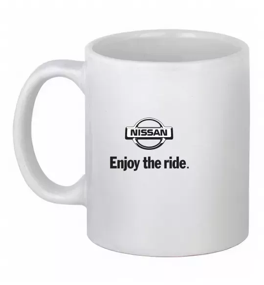 Чашка керамическая Nissan enjoy the ride Белый фото