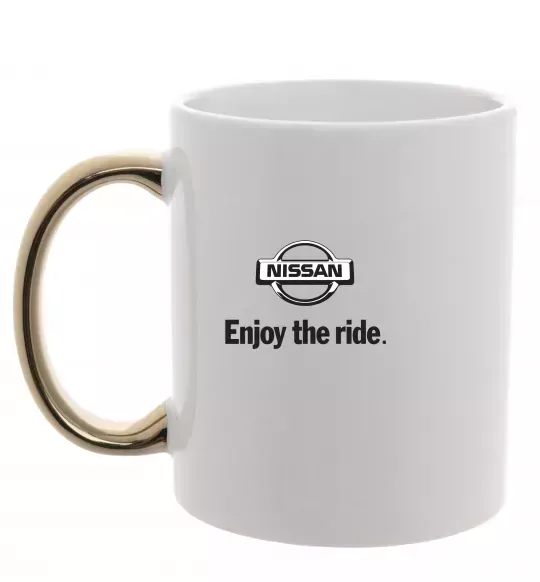 Чашка з кольоровою ручкою Nissan enjoy the ride Золото фото