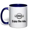 Чашка с цветной ручкой Nissan enjoy the ride Глубокий темно-синий фото