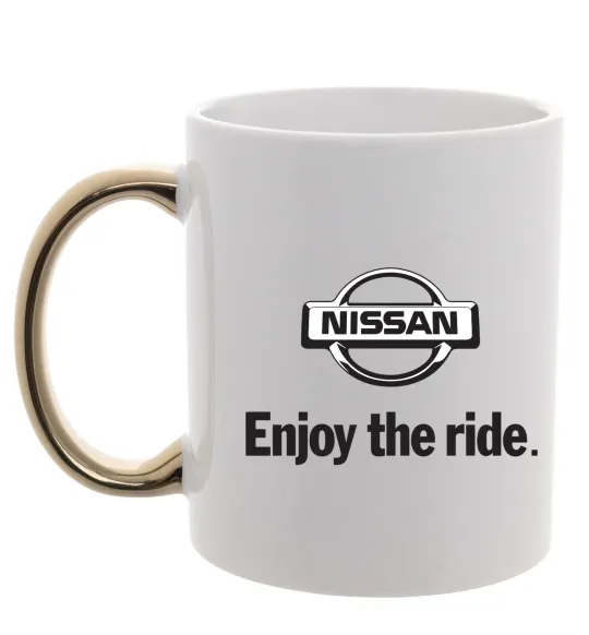 Чашка с цветной ручкой Nissan enjoy the ride Золото фото