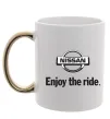 Чашка с цветной ручкой Nissan enjoy the ride Золото фото