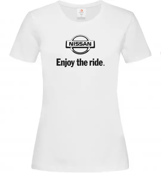 Женская футболка Nissan enjoy the ride Белый фото
