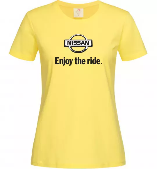 Женская футболка Nissan enjoy the ride Лимонный фото