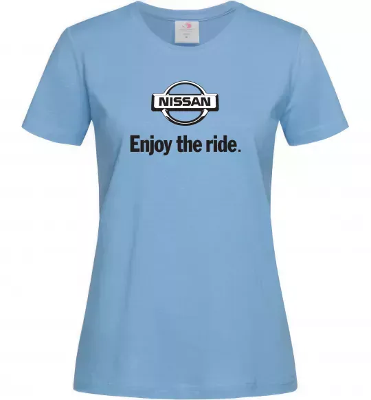 Женская футболка Nissan enjoy the ride Голубой фото