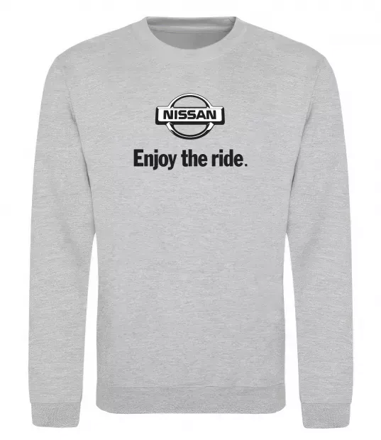 Світшот Nissan enjoy the ride Сірий меланж фото