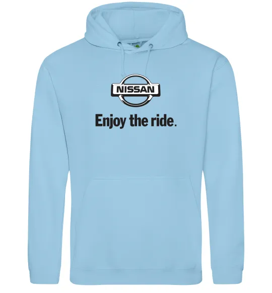 Мужская толстовка (худи) Nissan enjoy the ride Голубой фото