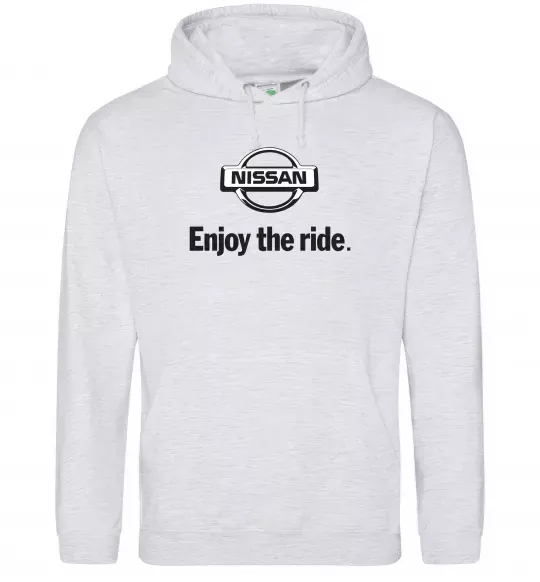 Женская толстовка (худи) Nissan enjoy the ride Серый меланж фото