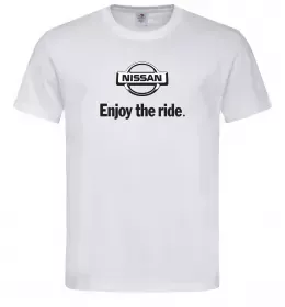 Мужская футболка Nissan enjoy the ride Белый фото