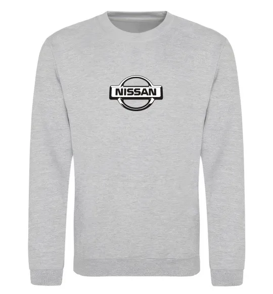 Свитшот Nissan logo Серый меланж фото