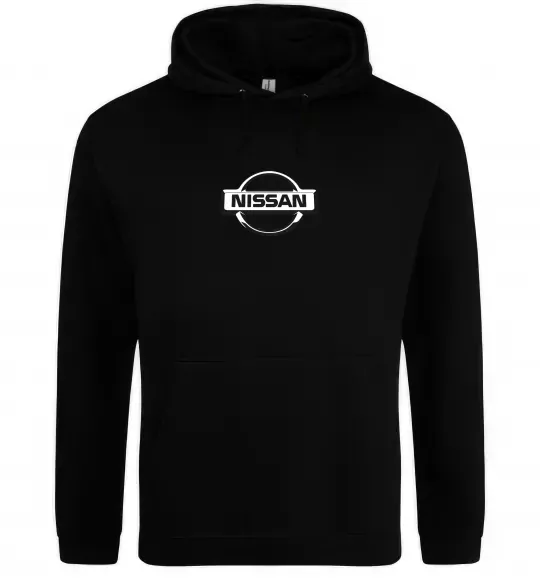 Мужская толстовка (худи) Nissan logo Черный фото