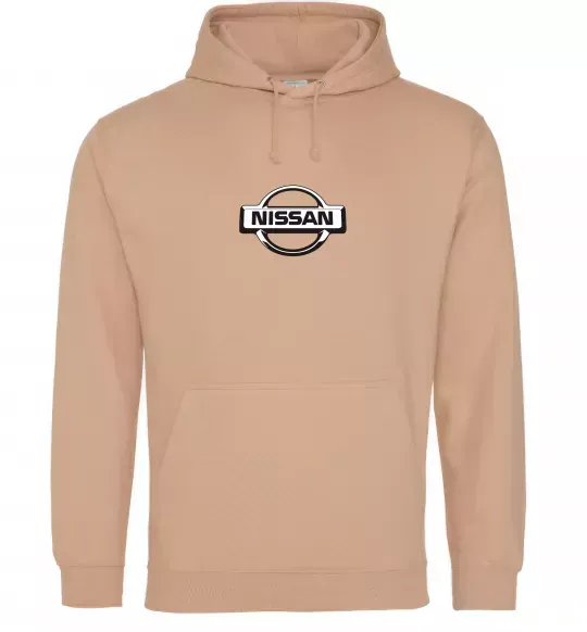 Мужская толстовка (худи) Nissan logo Песочный фото