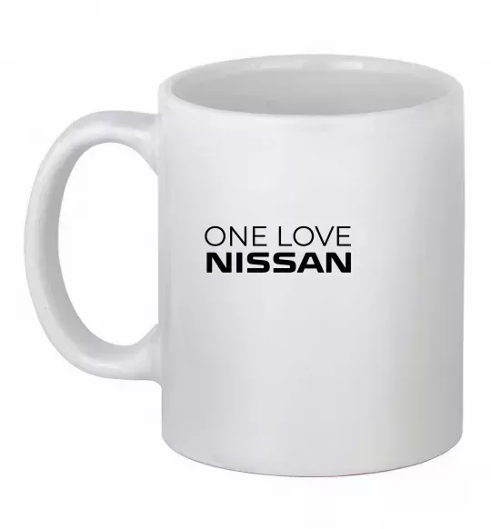 Чашка керамическая Nissan one love Белый фото