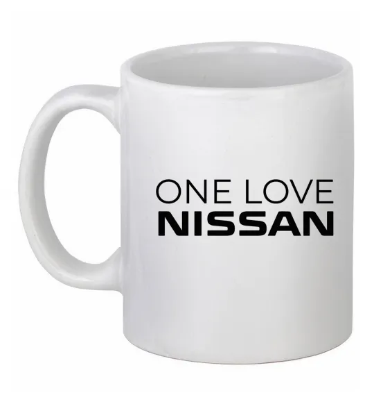 Чашка керамическая Nissan one love Белый фото