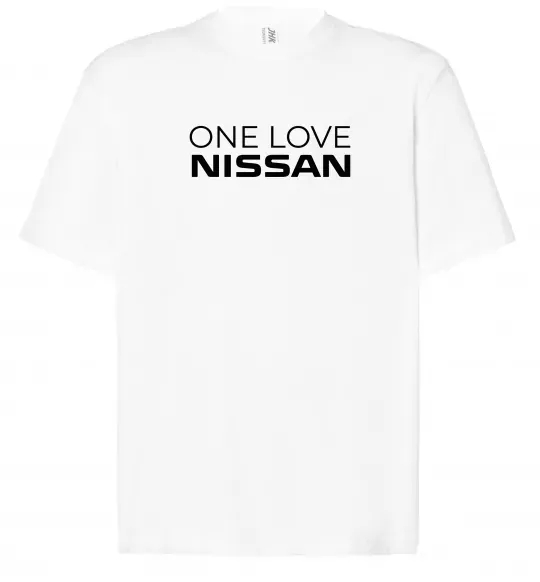 Футболка Оверсайз Nissan one love Білий фото