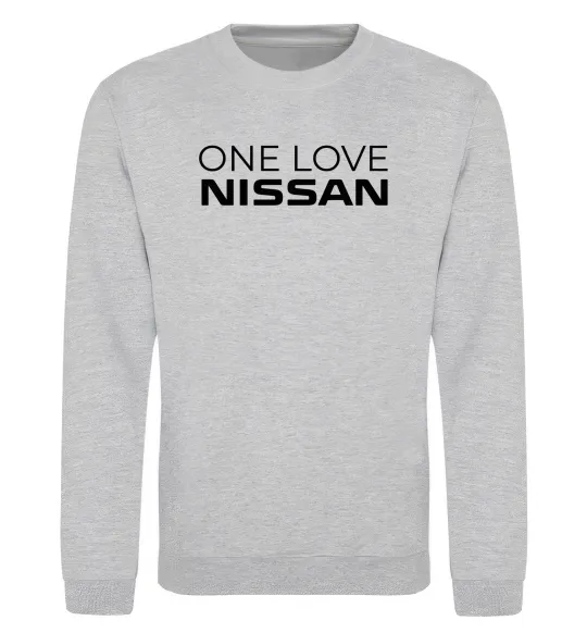 Свитшот Nissan one love Серый меланж фото