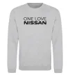 Свитшот Nissan one love Серый меланж фото