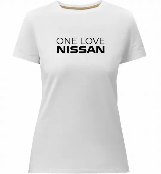 Жіноча преміум футболка Nissan one love Білий фото