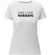 Жіноча преміум футболка Nissan one love Білий фото
