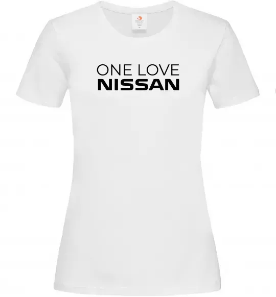 Жіноча футболка Nissan one love Білий фото