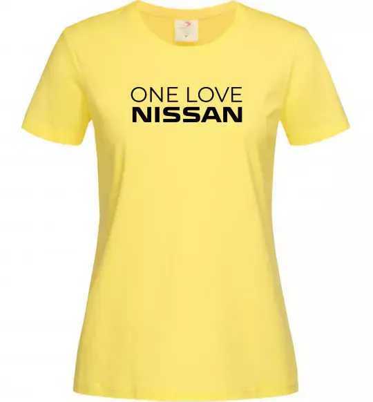 Жіноча футболка Nissan one love Лимонний фото