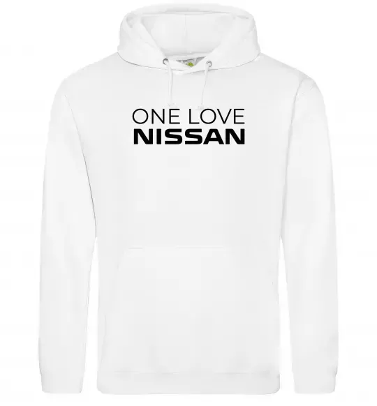 Чоловіча толстовка (худі) Nissan one love Білий фото