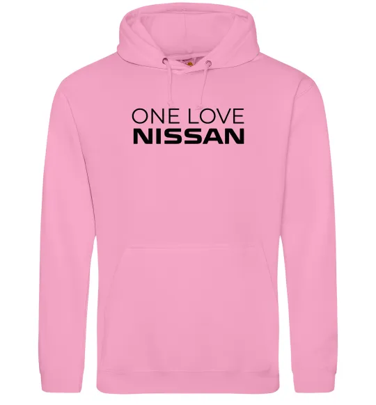 Женская толстовка (худи) Nissan one love Розовый фото