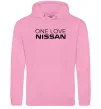 Женская толстовка (худи) Nissan one love Розовый фото